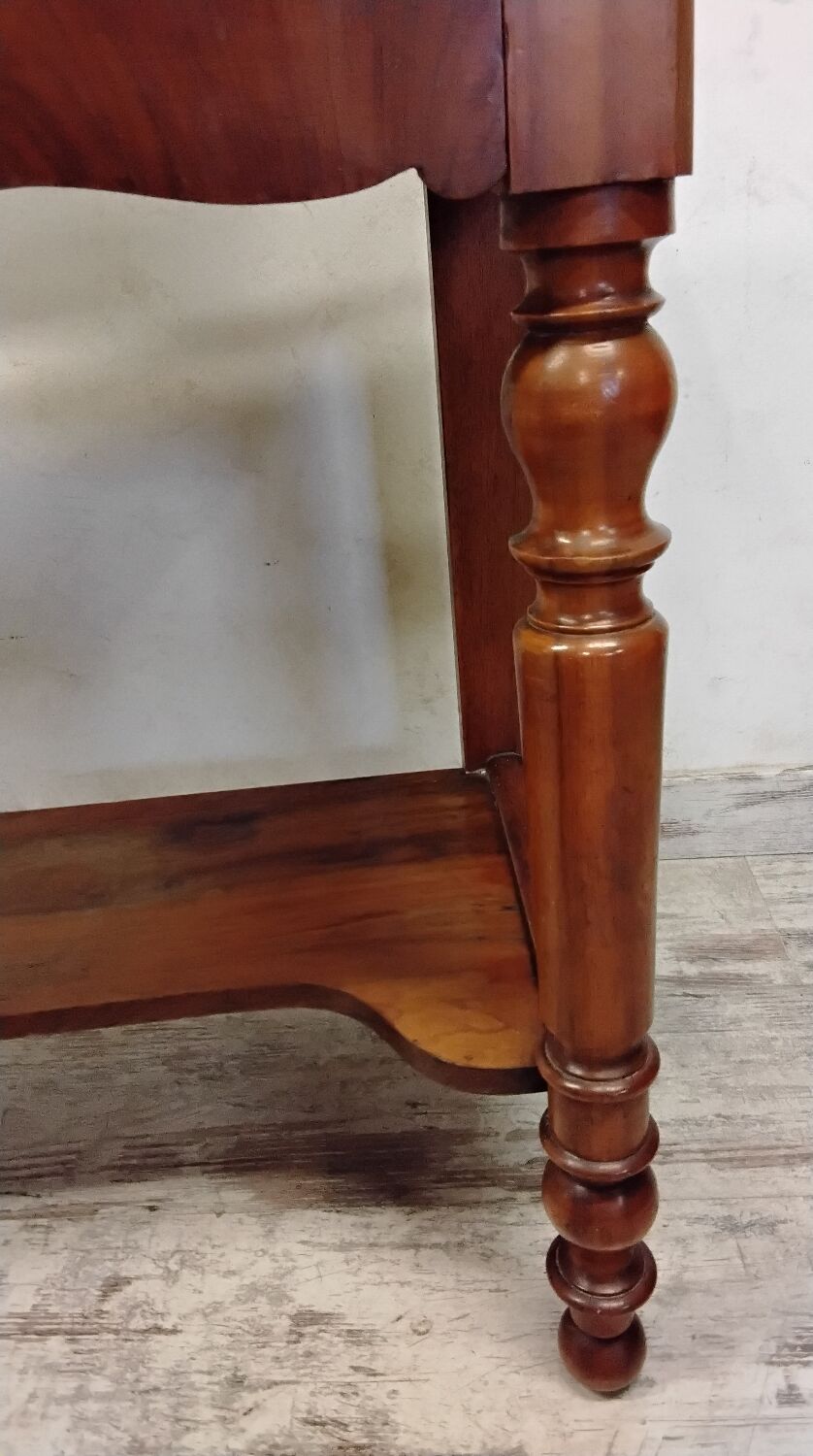 Antique dressing table/vanity unit in wood and marble