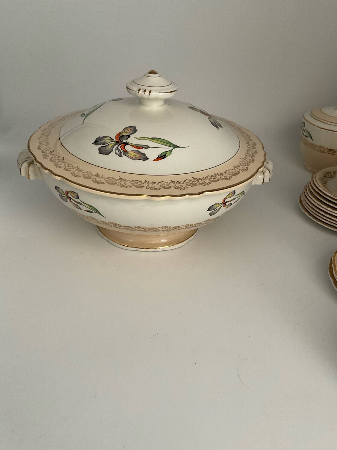 9-piece porcelain tea set