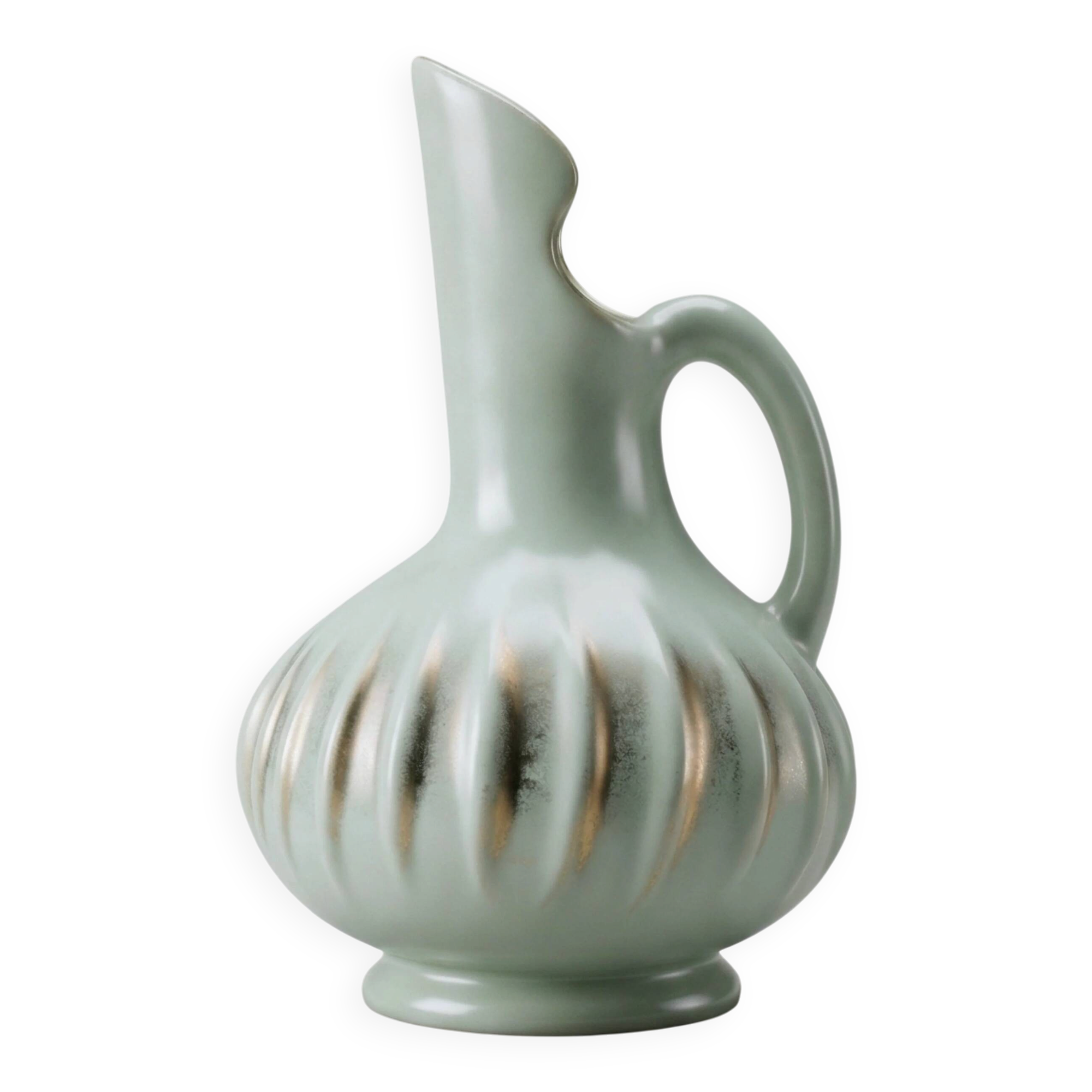 Ceramic vase B. Letalle Saint-Clément – model 9002 – celadon green – 18 cm