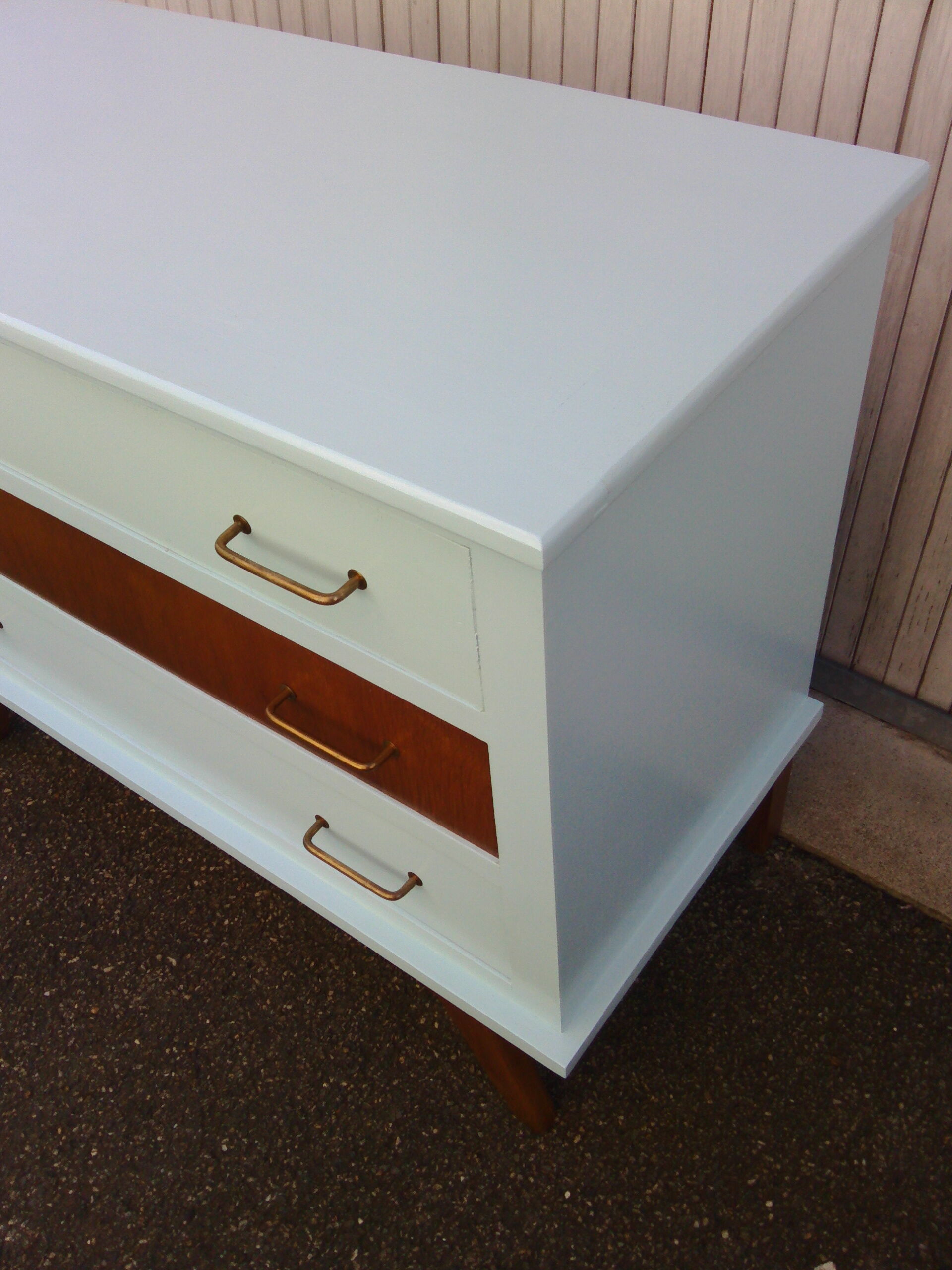 Vintage chest of drawers compass feet 1950