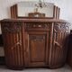 Art Deco sideboard in solid oak – Marble & mirror