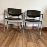 Pair of gray Scandinavian style armchairs