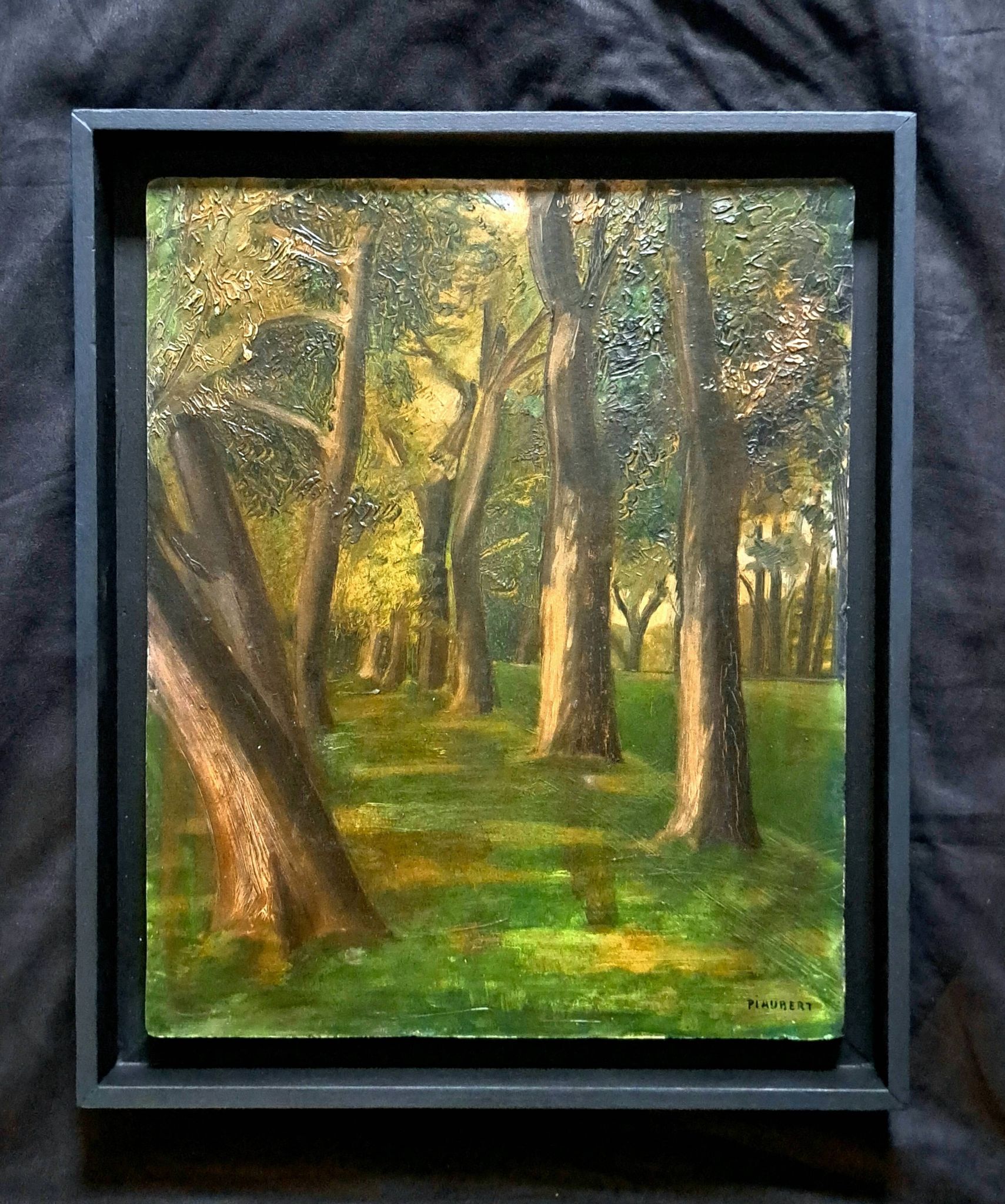 Tableau post-impressionniste de jean piaubert, huile sur carton 1940