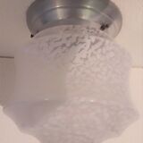 White clichy glass ceiling lamp