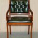 Chesterfield upholstered leather office chair, Victorian style