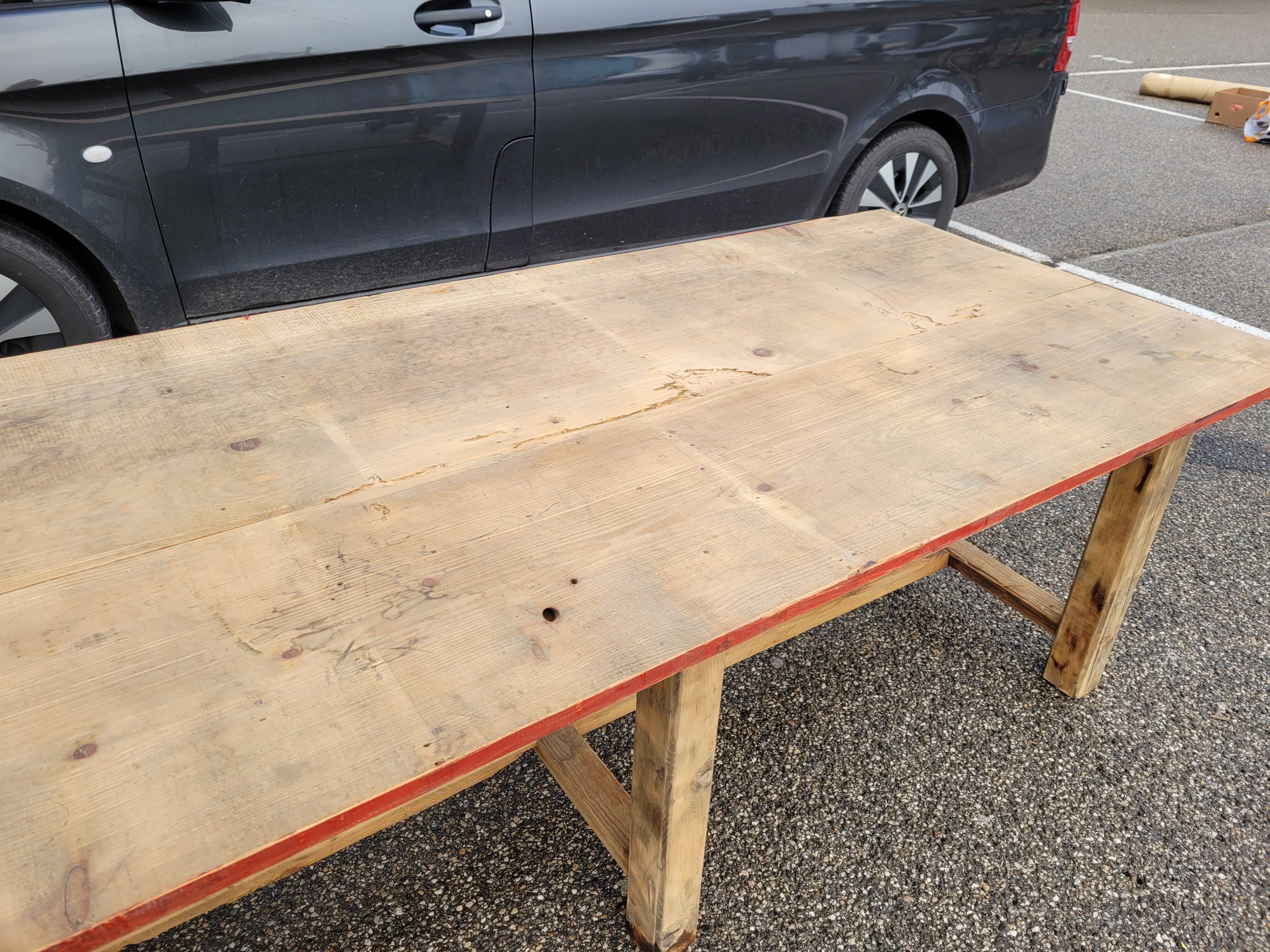 Large table of trade, factory, fir, draper table