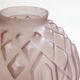 Vase boule art déco en verre violet dépoli