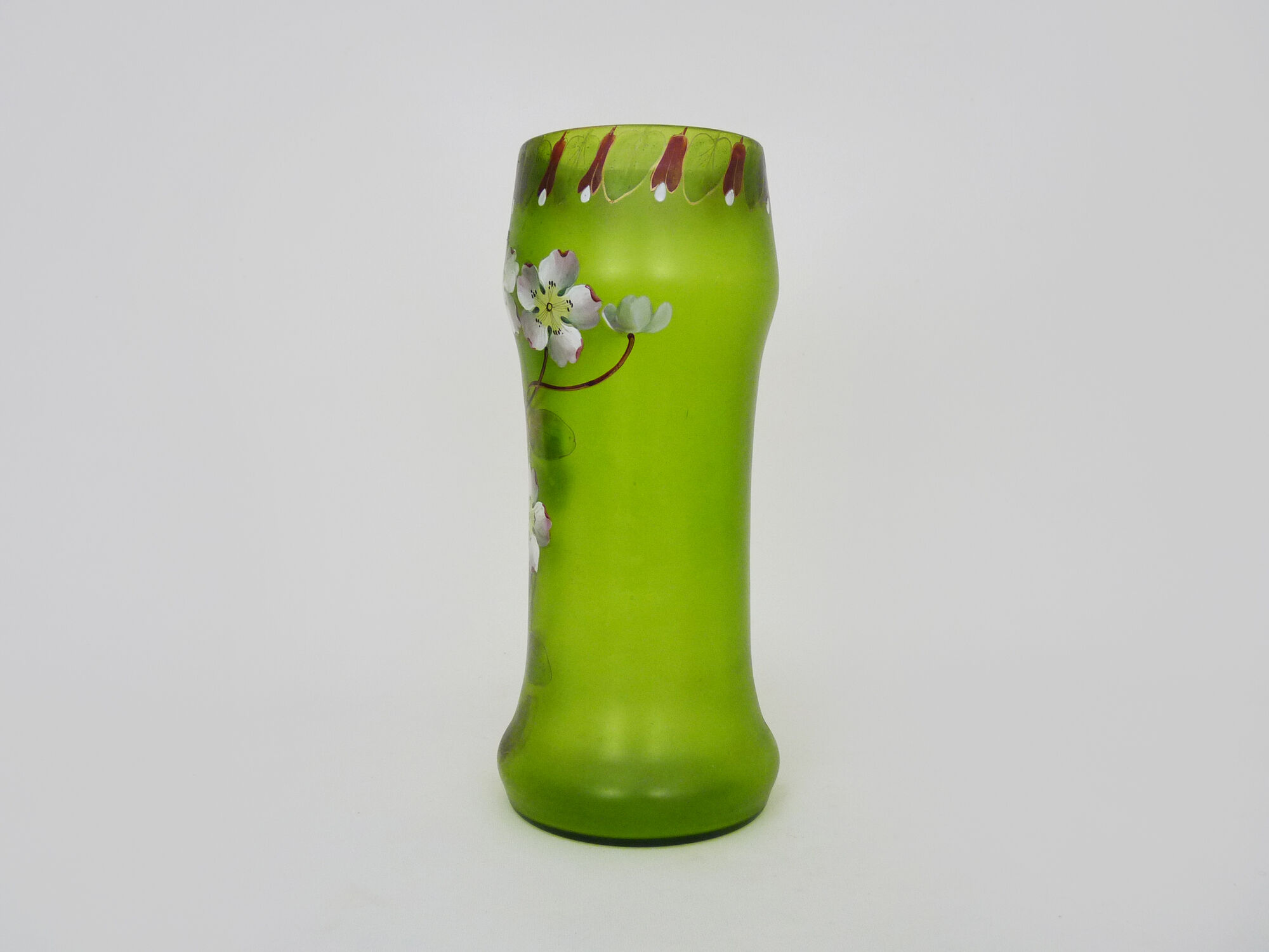 Art nouveau vase enamelled floral decoration, 27.5 cm - 10.82"