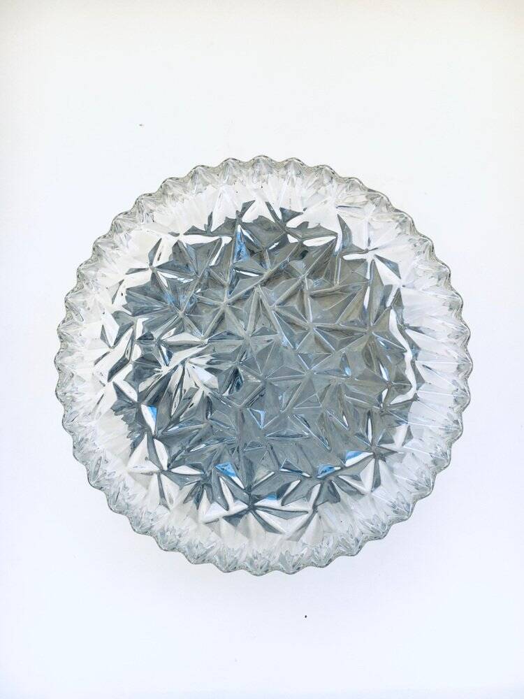 German wall lamp in crystal glass by Bur Leuchten, 1960s