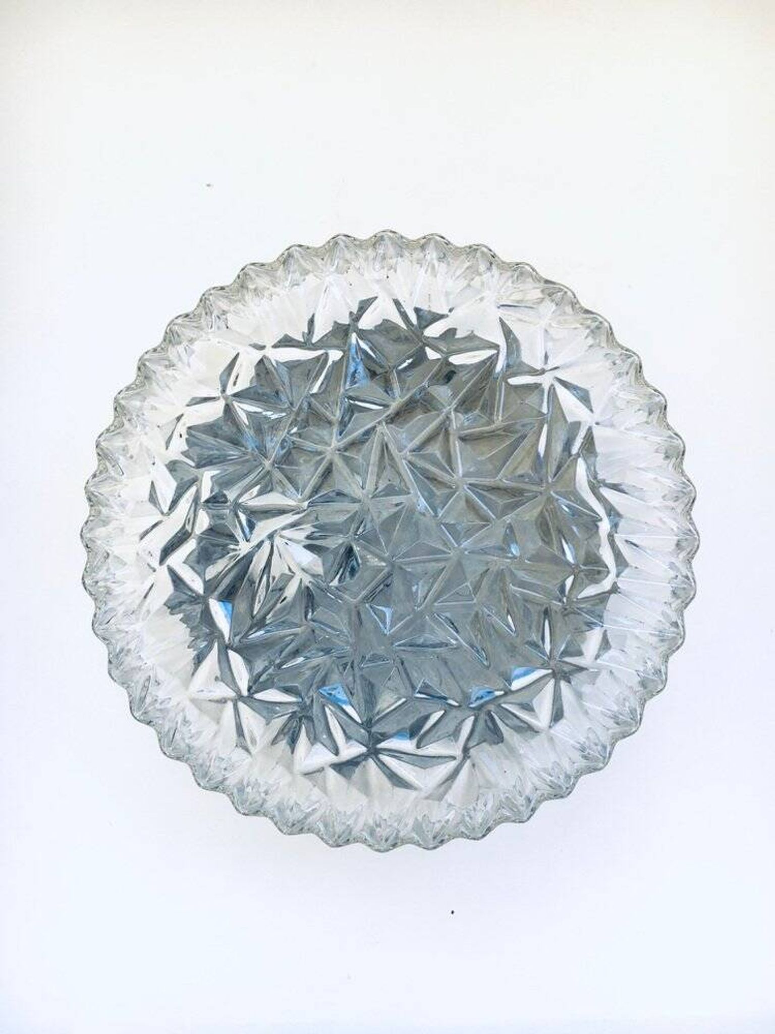 German Wall Lamp in Crystal Glass by Bur Leuchten, 1960s