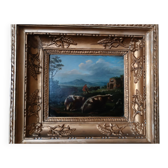 Peinture Sur Table Paysages Bucoliques XVIII Siècle