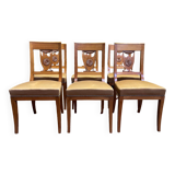 Suite of 6 Empire style chairs - Restaurarion