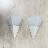 Set of 2 Limburg Glashütte glass wall lamps sconce , 1970s
