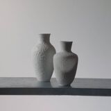 Pair of vintage biscuit porcelain vases by Metzler Ortloff