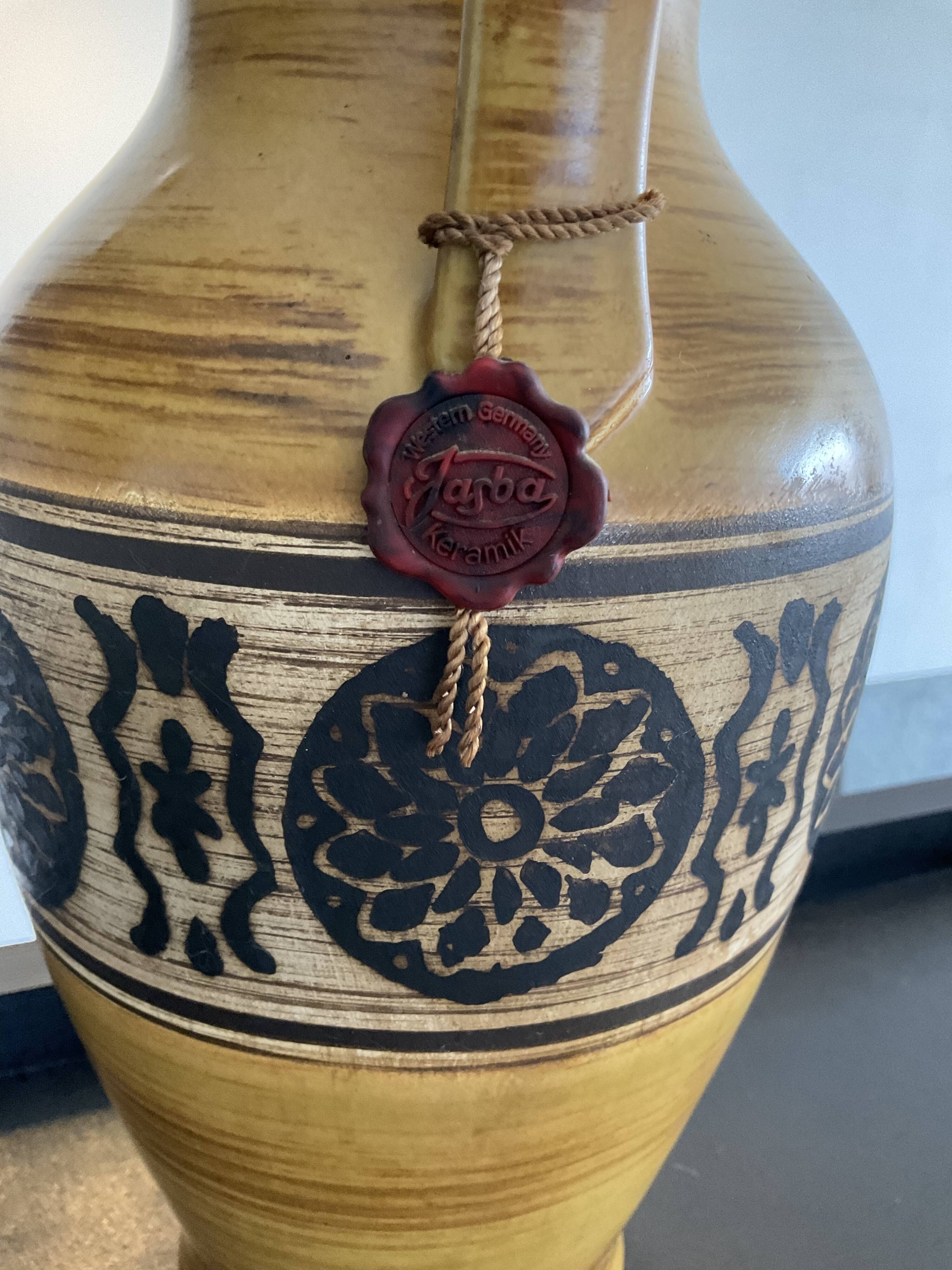 Large Vase jug Jasba ceramic West Germany 60s