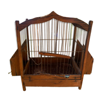 Antique wooden birdcage