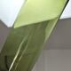 Cylindrical vase green glass Scandinavian design 70s