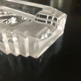 Art deco pressed glass ashtray