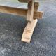 Renovated monastery dining table in solid oak from the 19th century, 200cm.