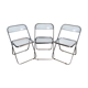 Three folding chairs Plia, Giancarlo Piretti for Castelli