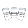 Three folding chairs Plia, Giancarlo Piretti for Castelli