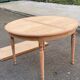 Table à manger ronde extensible rénovée Louis Philippe 120-220cm 19ème