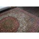 1960s Vintage Persian Handmade Wool Cotton Light Red Area Rug 253x340