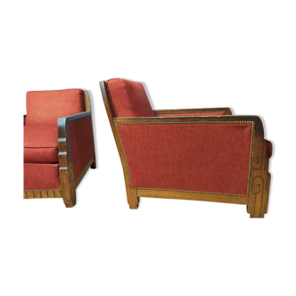lot de 2 fauteuils Art Déco "NIAGARA" 1926 de Maurice Dufrène
