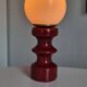 Ceramic and opaline table lamp