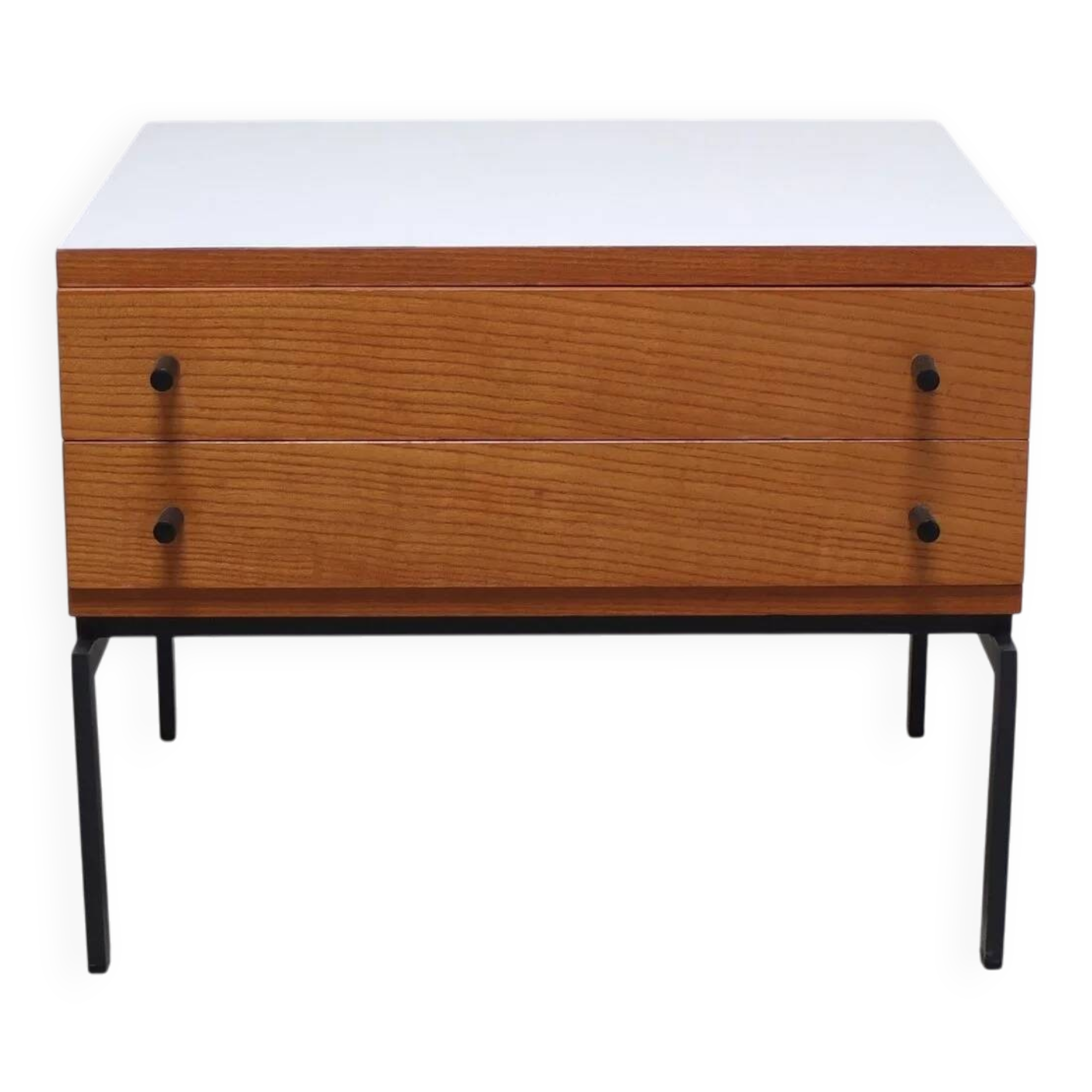 Modernist side table with drawers by Herbert Hirche for Holzäpfel, 1950s
