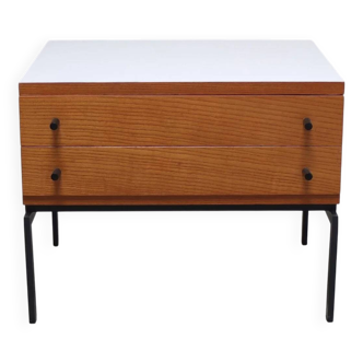 Modernist side table with drawers by Herbert Hirche for Holzäpfel, 1950s