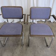 Set of 2 Vintage Office Purple Cesca Style Armchair / Stol Kamnik Yugo