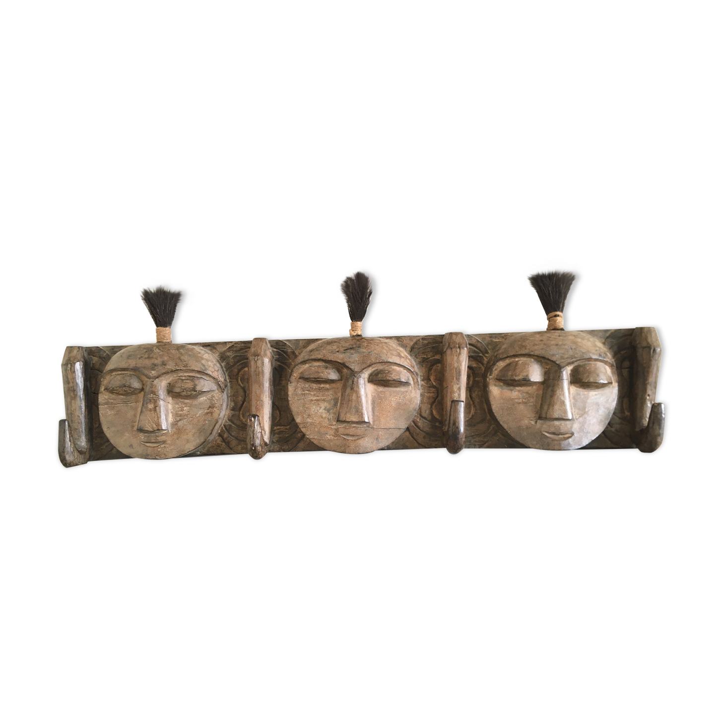 Wooden clothing rack, African work, 20th