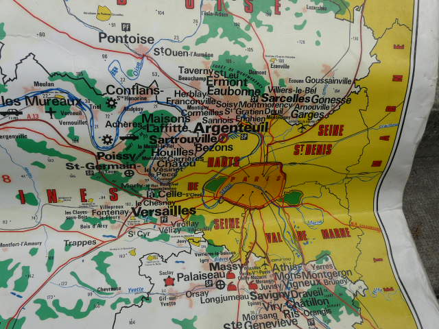 School poster N°49 Hatier 1969 Paris and suburbs