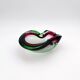Flavio Poli Seguso Sommerso Green Magenta Ashtray 17.5cm 962g
