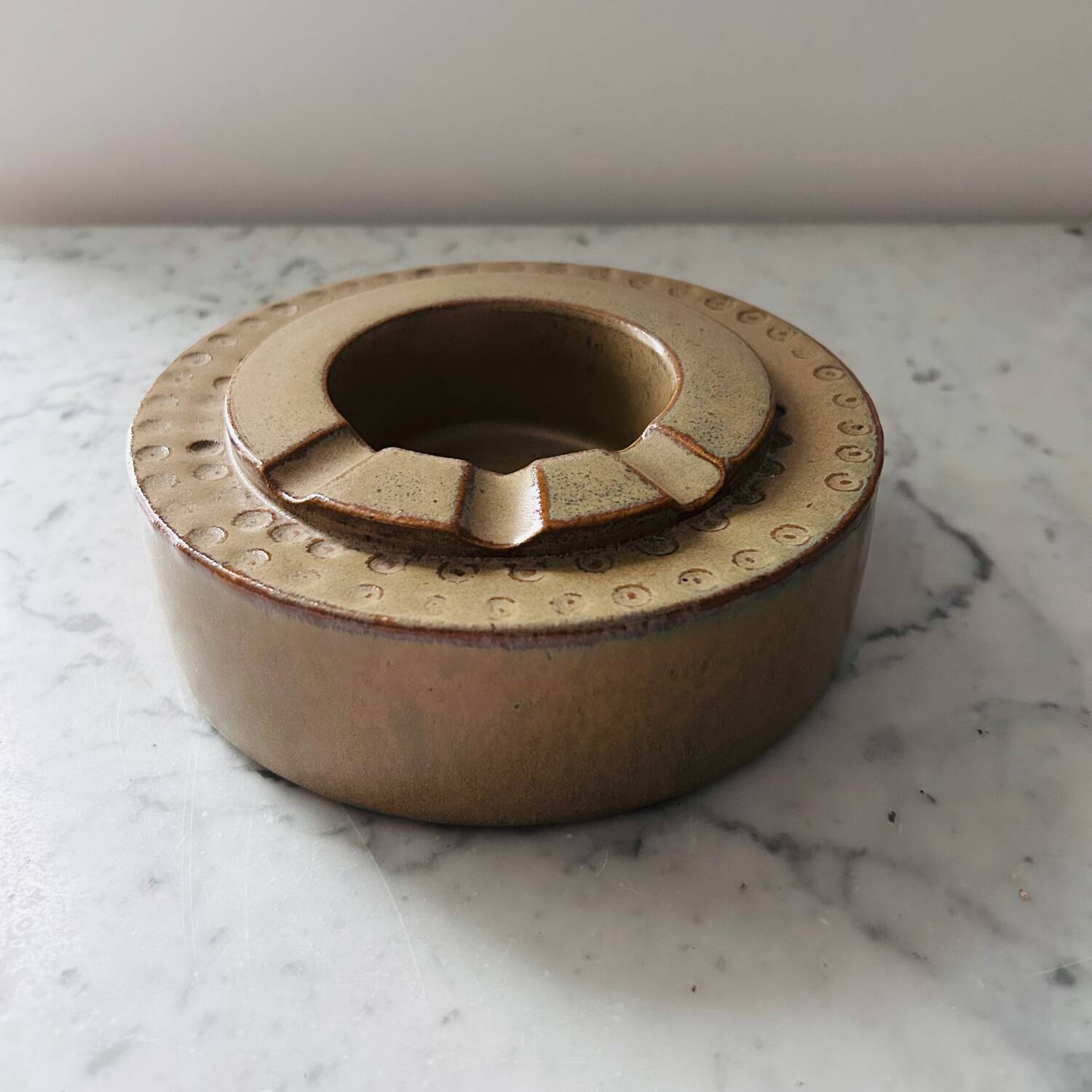 Brutalist stone ashtray