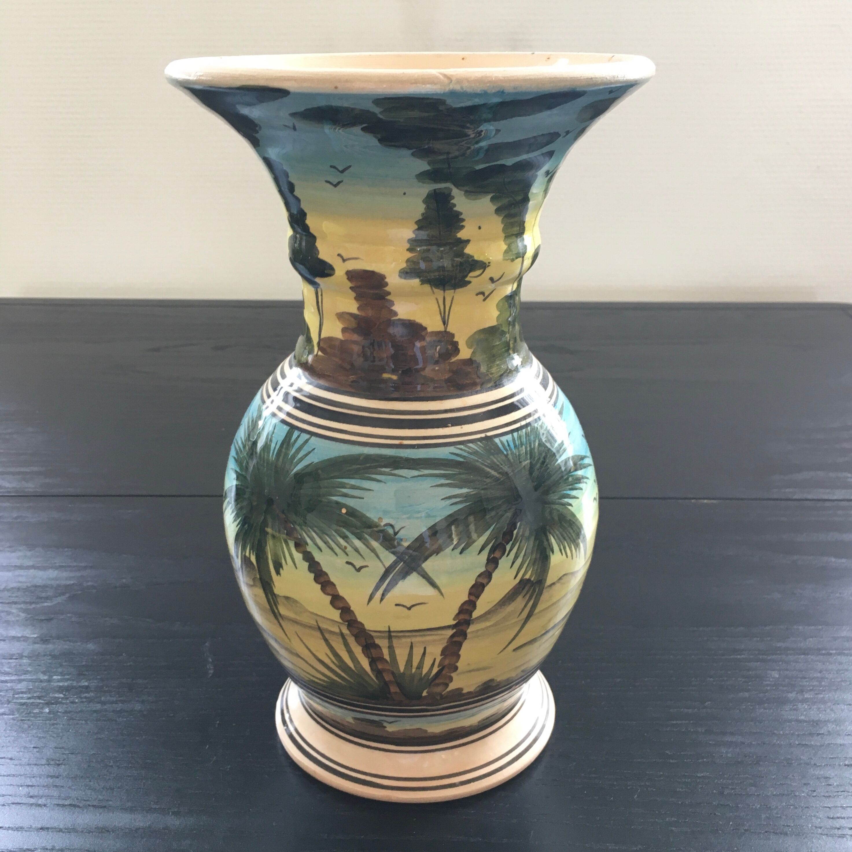 Vase déco cocotiers