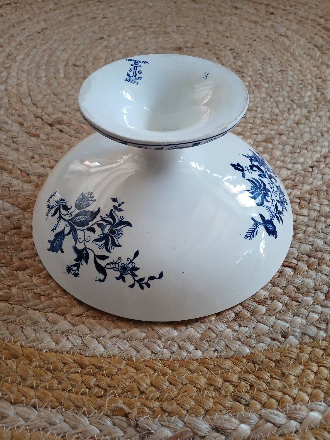Antique compote dish in ironstone