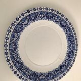 Blue and white ceramic plate