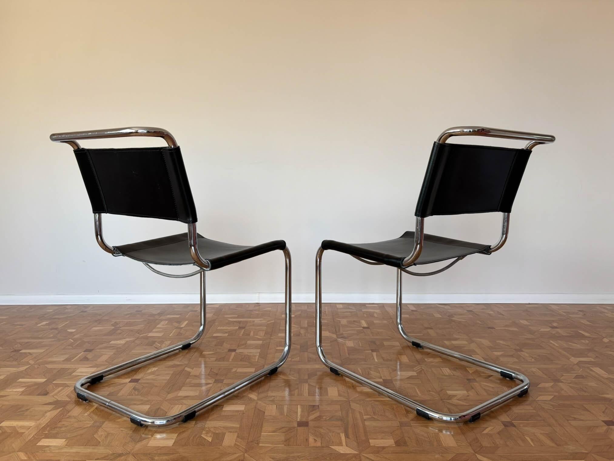 Chaises S33 par Mart Stam pour Thonet, années 1980, ensemble de 2