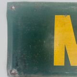Plaque émaillée australienne “Men” verte et jaune