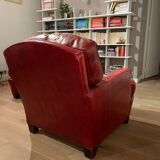 Pair of leather club chairs 30s