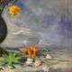 Tableau bouquet de fleurs par raymond charlot
