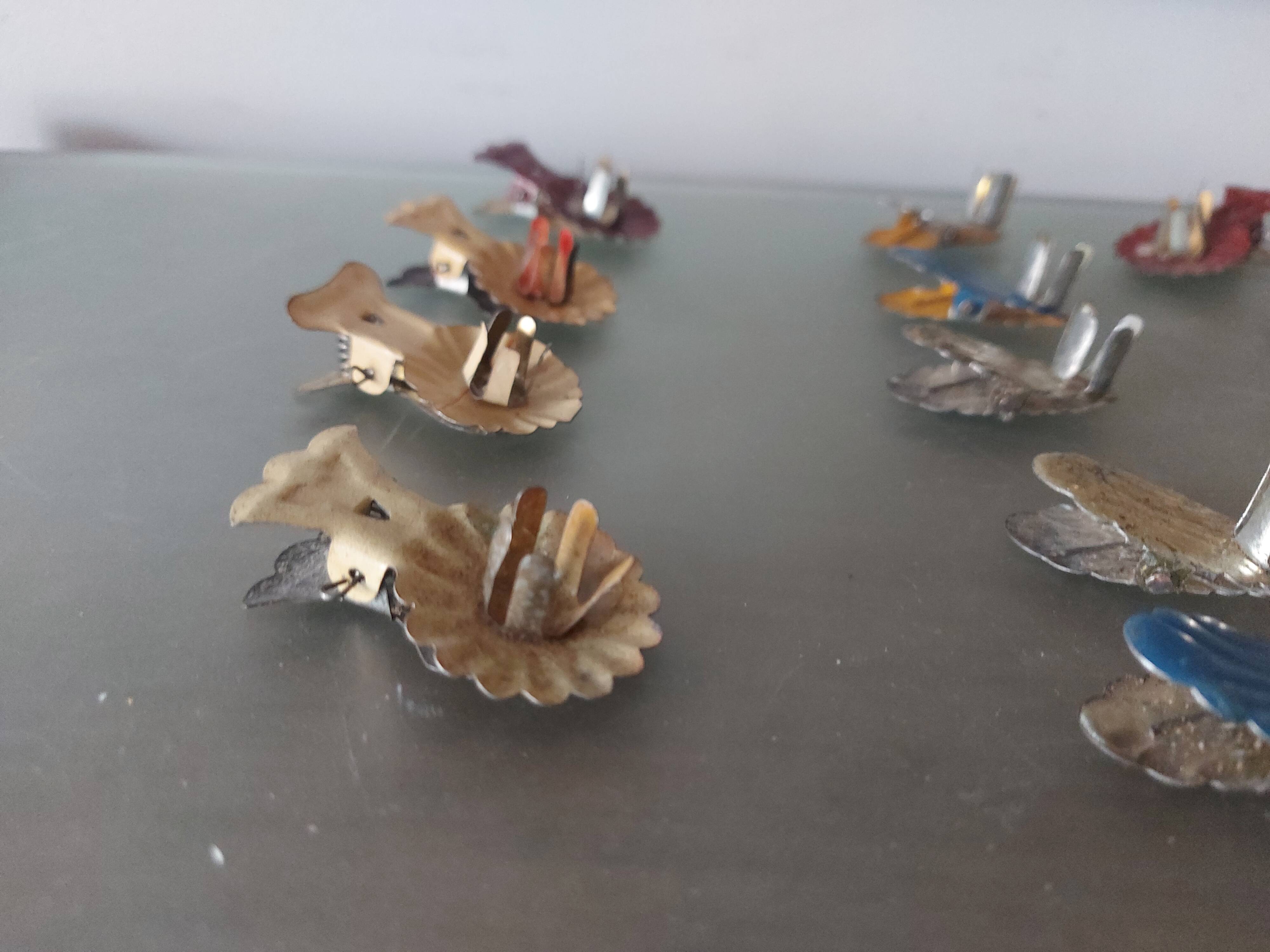 15 vintage clip-on candle holders