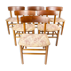 Set of six dining room chairs of danish design from the 1960s.