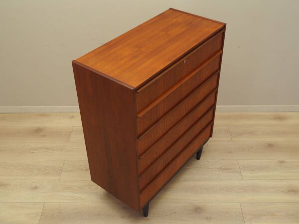 Commode en teck, design danois, années 1970, fabriquée au Danemark