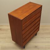 Teak chest of drawers, Danish design, 1970s, manufactured in Denmark