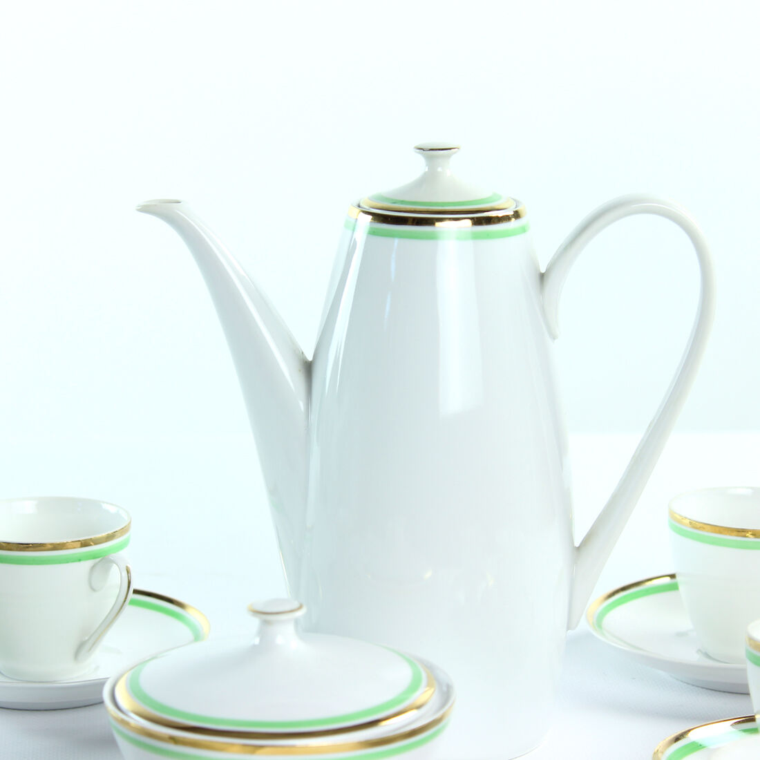Mid Centtury Porcelain Coffee Set, Czechoslovakia 1954