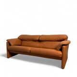 Maralunga Cassina style sofa in tan leather