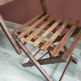 Small folding wooden chair